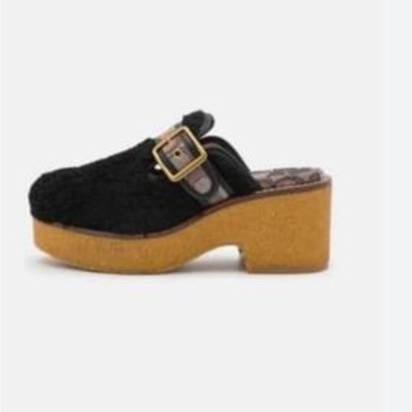 Coach Dylan Shearling Platform Clogs - w/ original box! - Picture 3 of 5